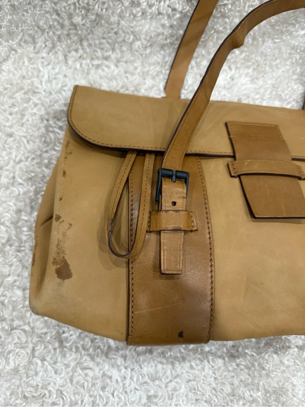 Gucci Leather Messenger double handle Bag
